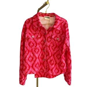 Savanna Jane NWT Aztec think pink red and pink spring jacket. Size‎ Large